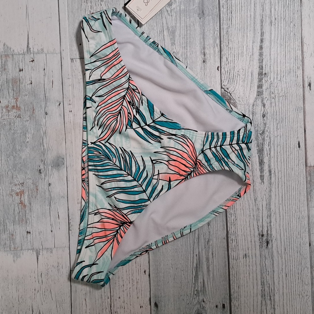 Salt & Cove Calm Palms Printed Hipster Bikini Swim Bottoms L - Picture 4 of 10